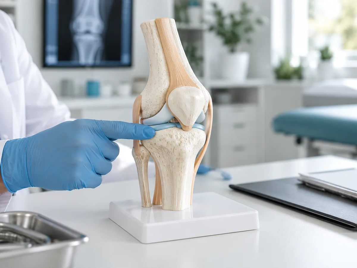 Anatomical model of a knee joint used in Orthopedic consultations